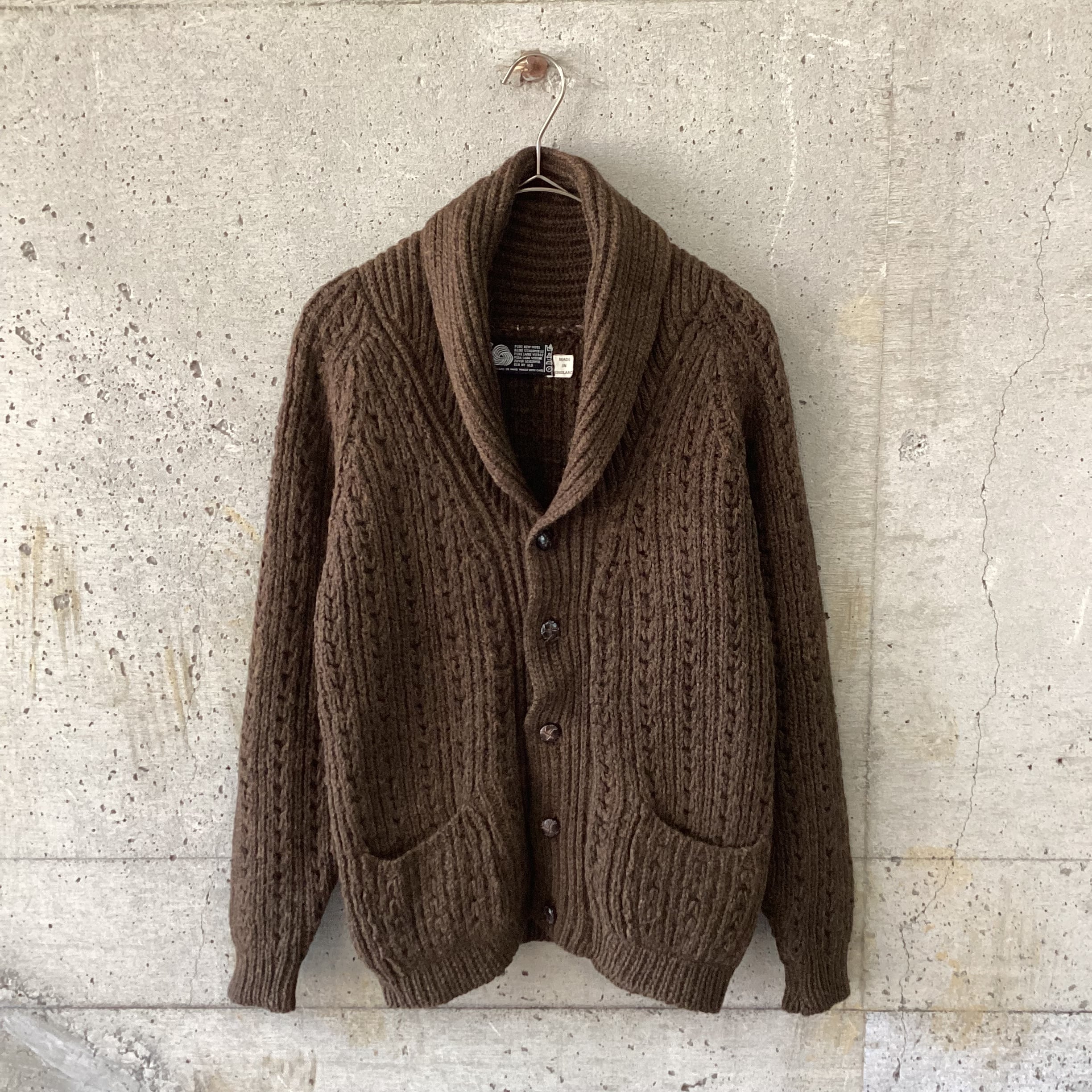 Made in England dark brown knit cardigan