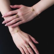 K18 Utopara Diamond Chain Ring