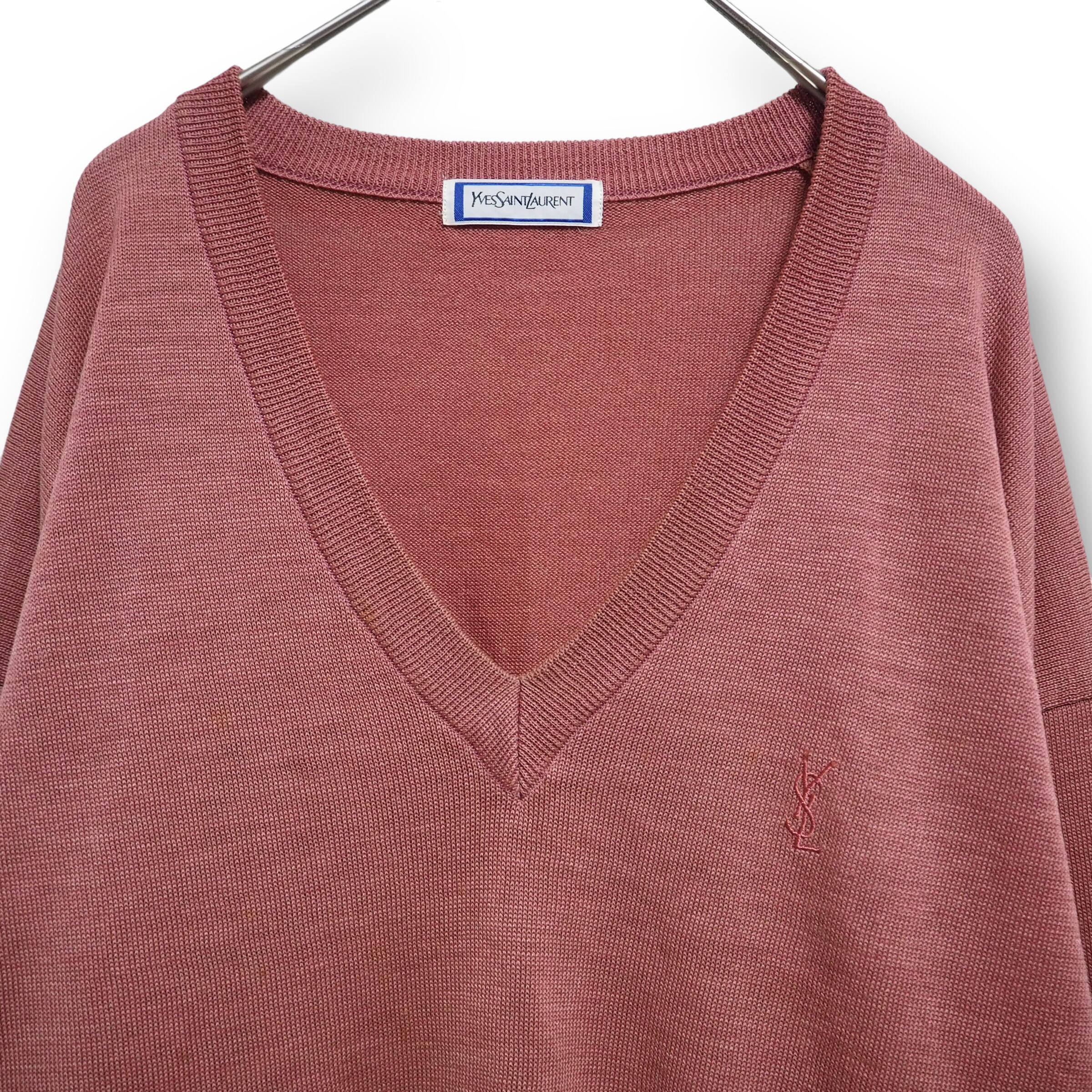 YVES SAINT LAURENT】Vネックニット｜90s | 古着の隠れ家