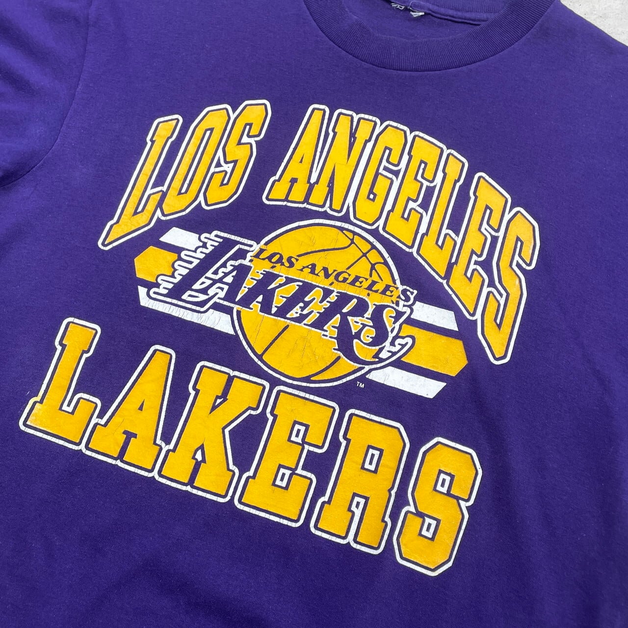 90年代 NBA LOS ANGELES LAKERS レイカーズ チームロゴプリントT 90年代 NBA LOS ANGELES LAKERS レイカーズ チームロゴプリントT