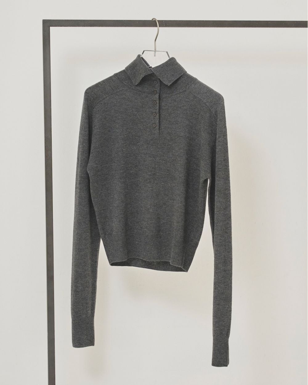 p TODAYFUL Front Botton Knit チャコールグレー TODAYFUL／Front Botton Knit | polne