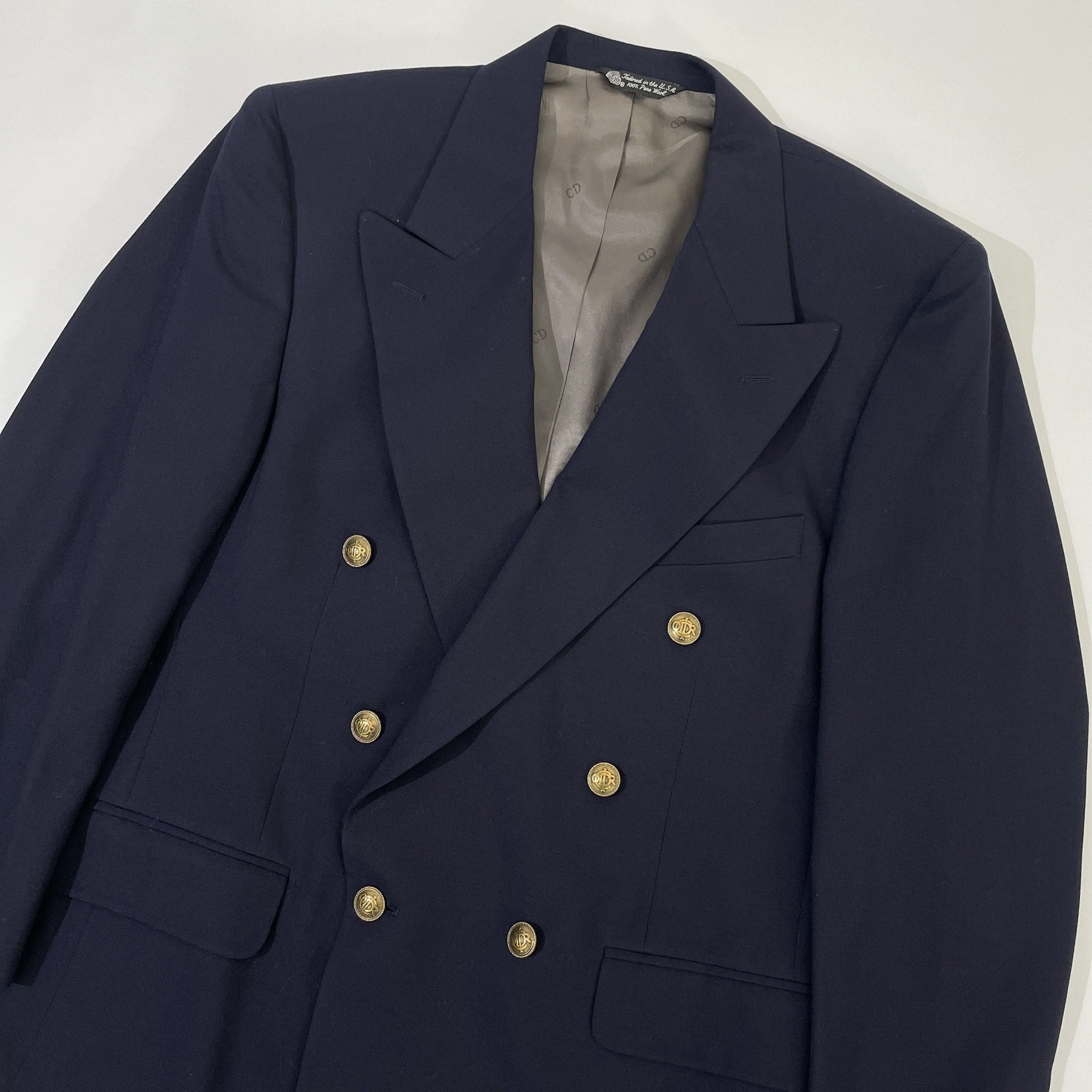 80s Christian Dior MONSIEUR USA製 ダブル 金ボタン テーラード 80s Christian Dior MONSIEUR USA製 ダブル 金ボタン テーラード