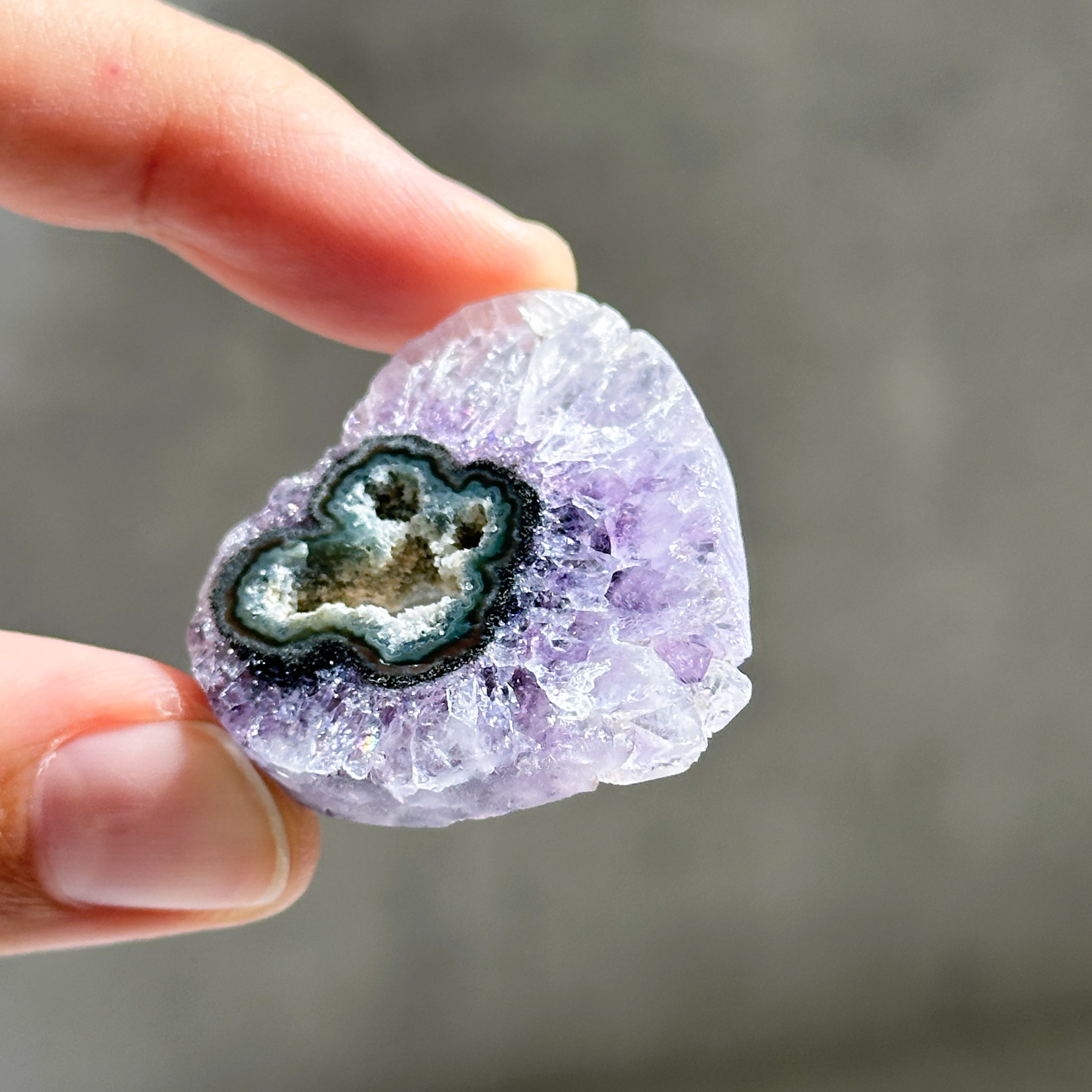 アゲート×アメジスト ハート93◇ Agate× Amethyst ◇天然石・鉱物