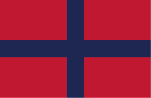 navy＆red　十字型フラッグ