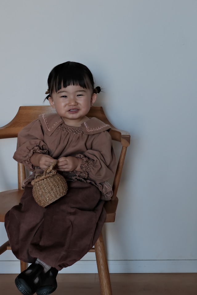 《即納》Little Cotton Clothes / Jessica Trousers Velvet in Nutmeg