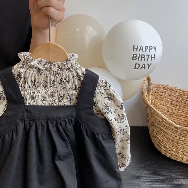 【取寄】frill gather  flower blouse