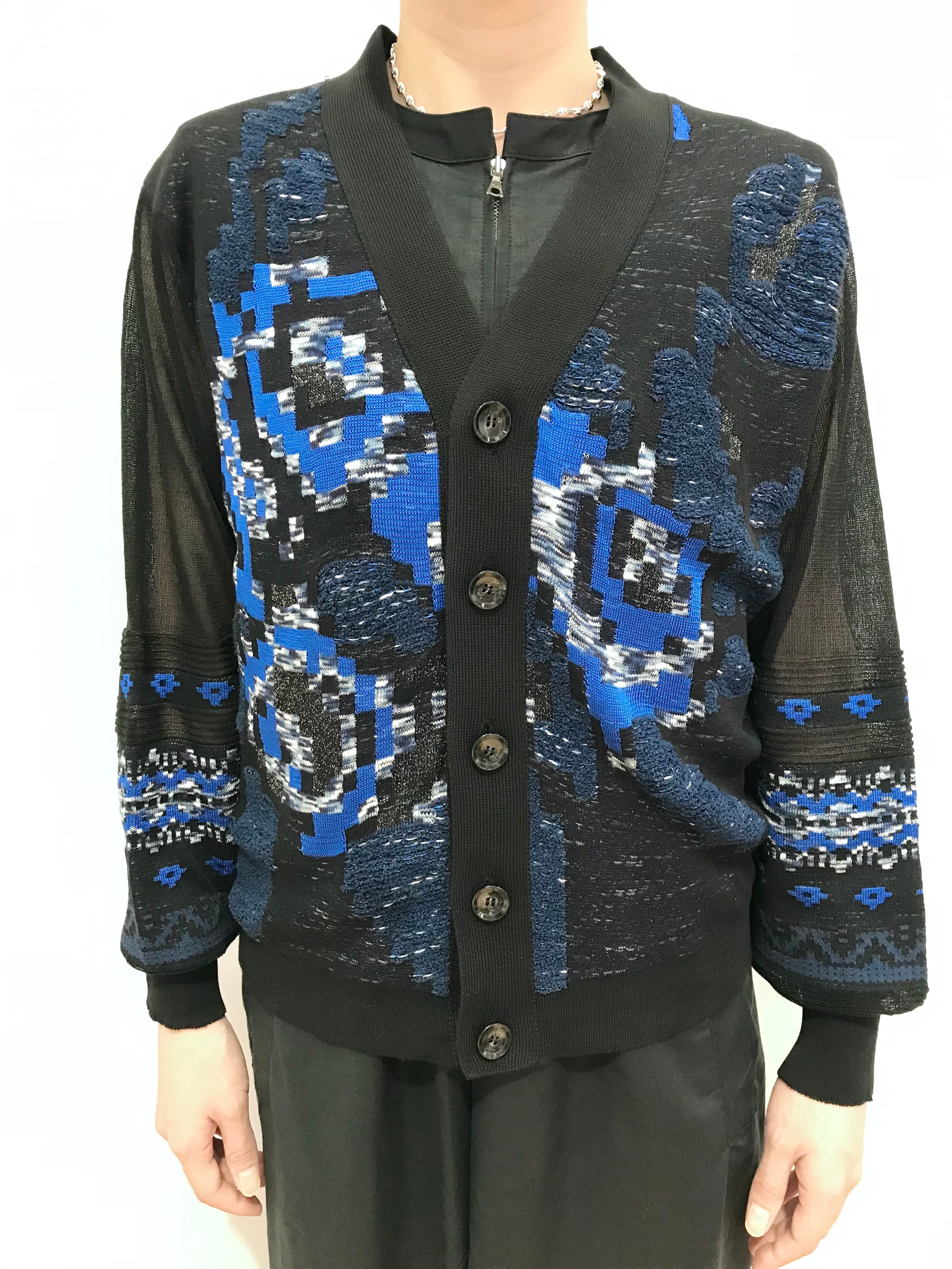 【boussole】シアージャガードカーディガン