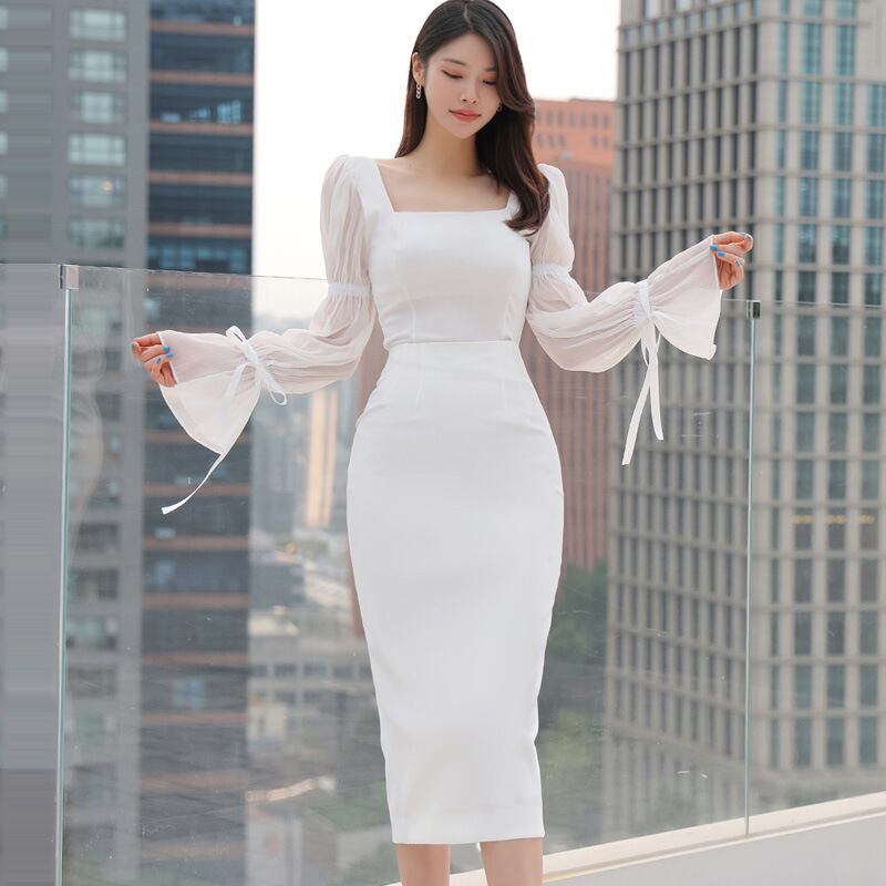 【2セット】ロングドレス 着痩せ 高見え セクシー 新作YT2-ZED88715E49