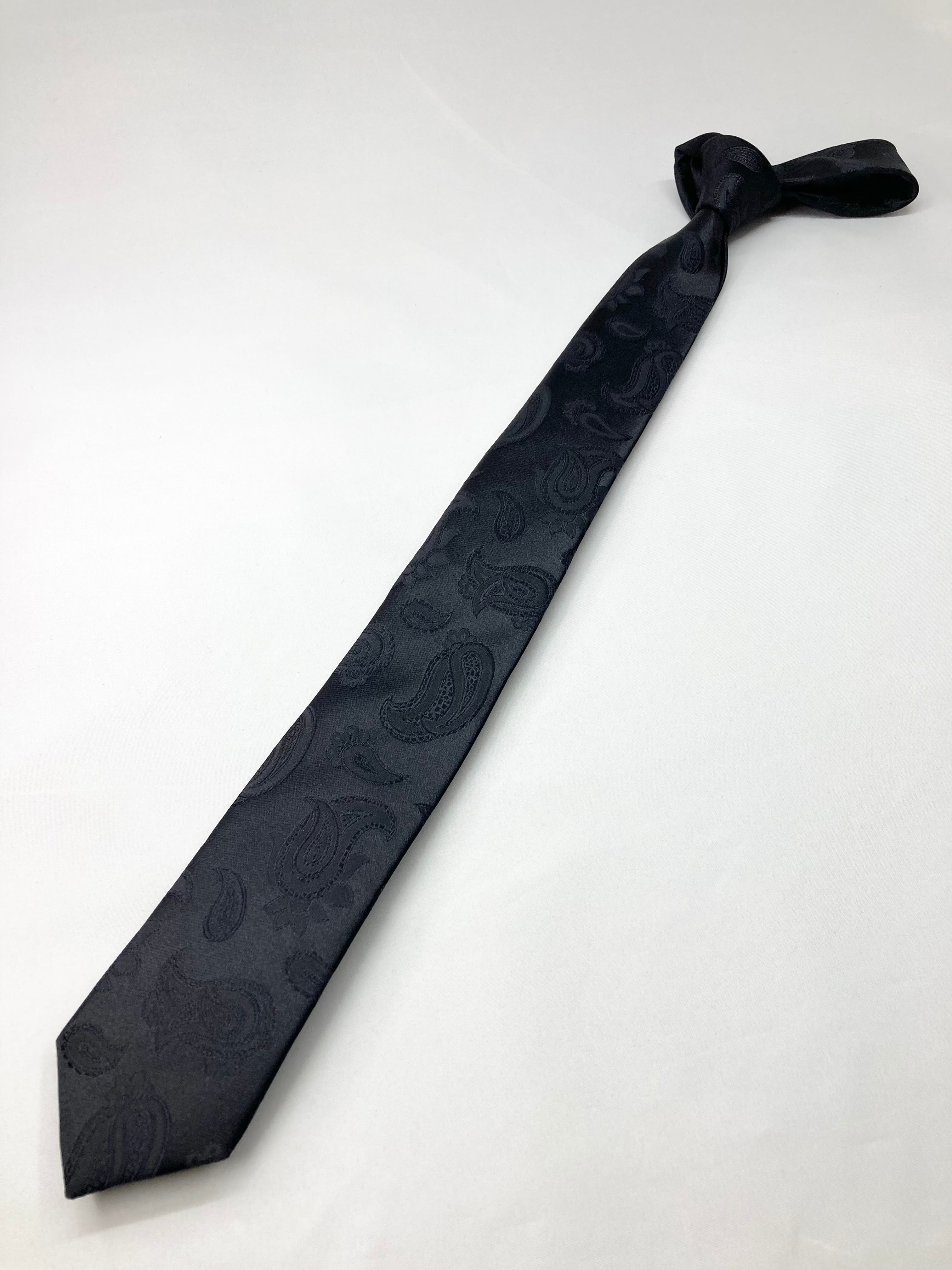 N j Gender-free cravat ペーズリー柄 ブラック | NECKWORLD