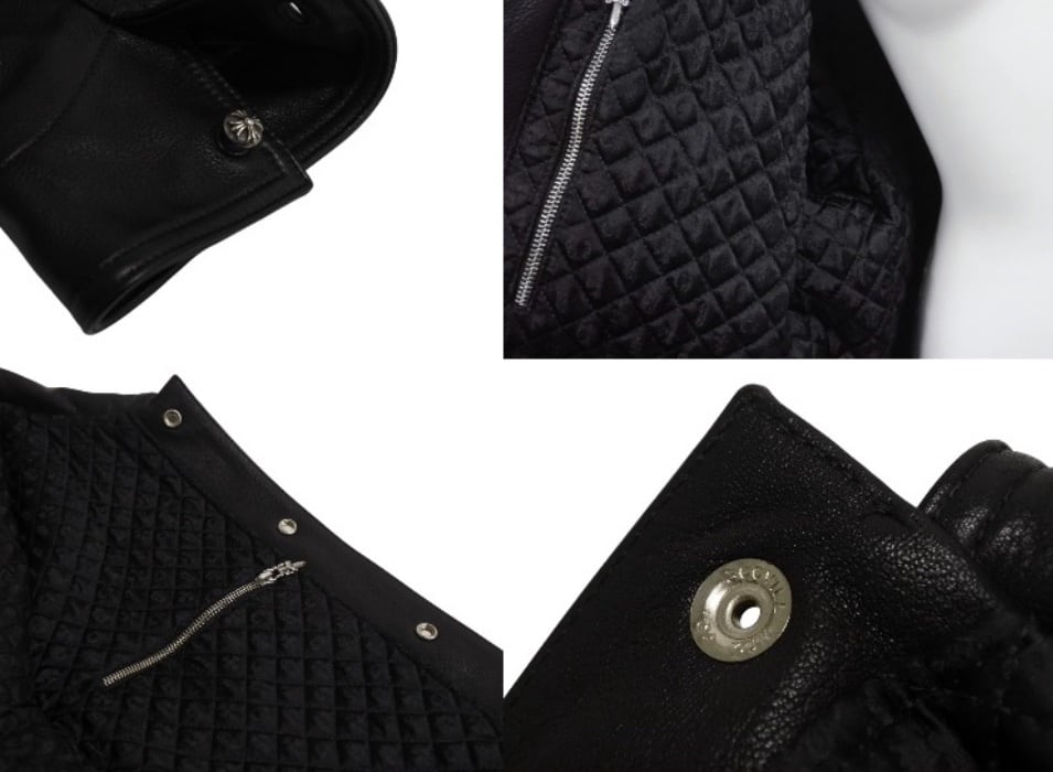 CHROME HEARTS クロムハーツ カバーオール レザージャケット クロス