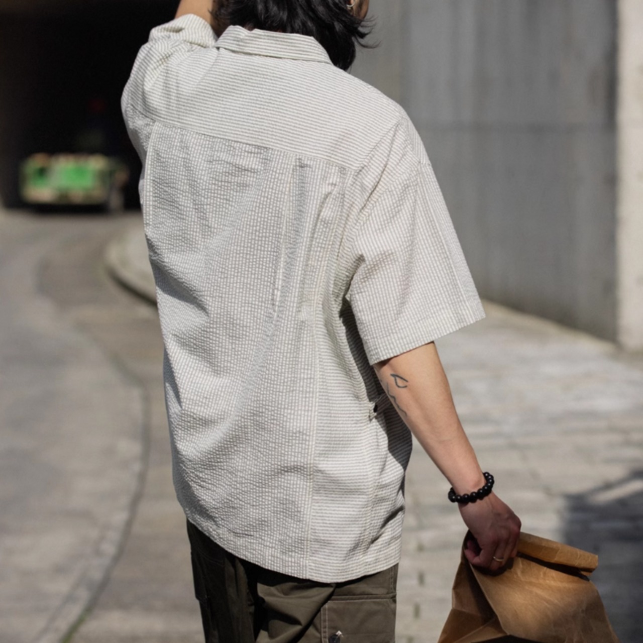 プルオーバールーズ半袖シャツ　0718