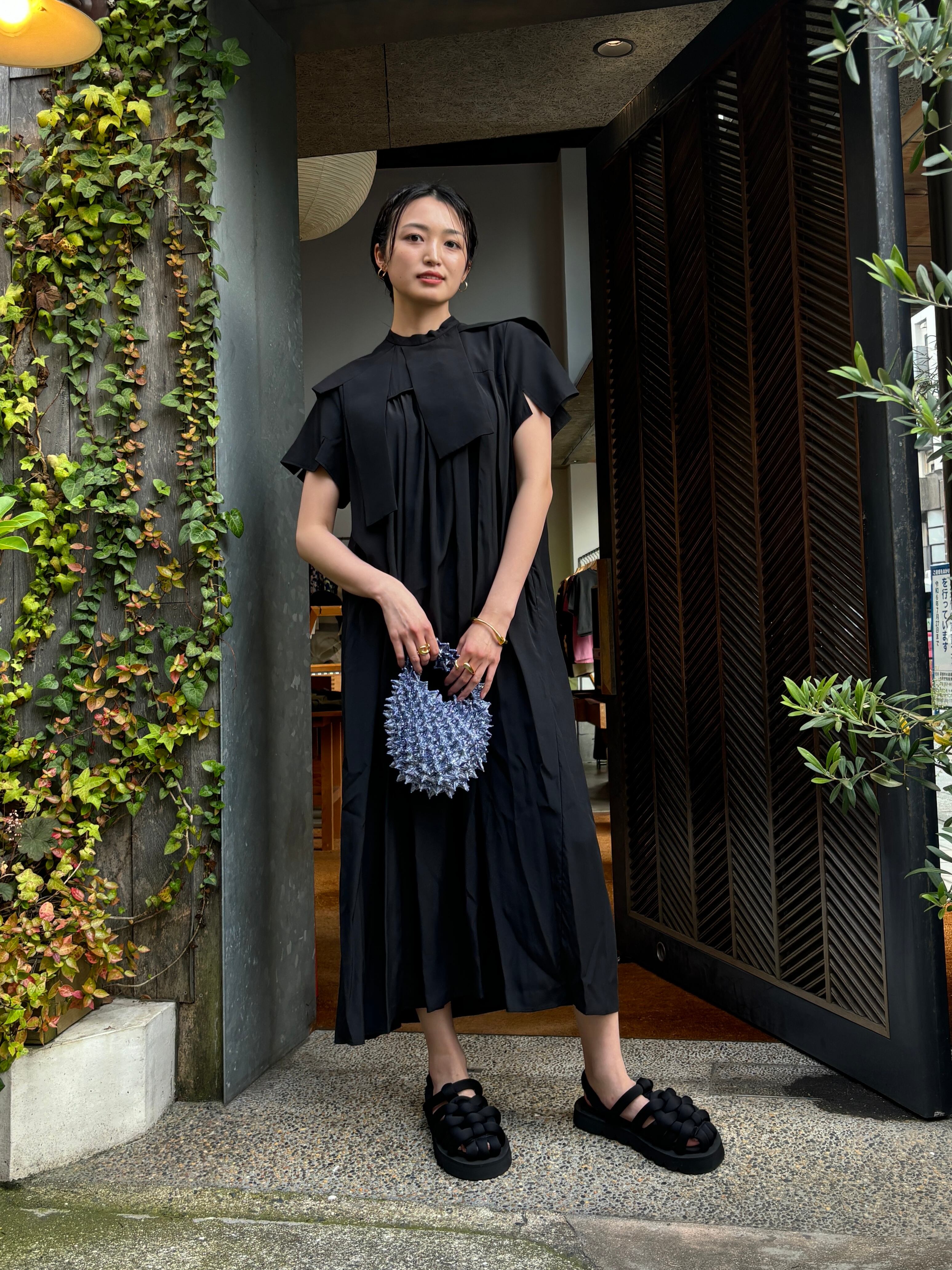 24AW】ENFOLD エンフォルド /A-LINE HIDDEN ARM DRESS | TRENT  