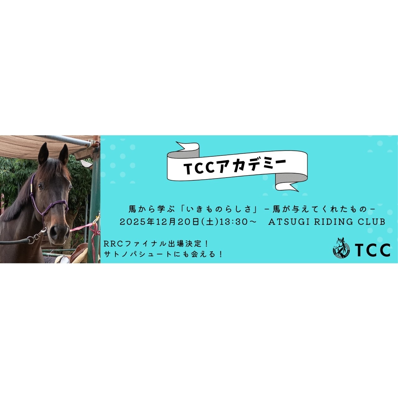【現地チケット（ゲスト）】TCCアカデミー2025『馬から学ぶ「いきものらしさ」～馬が与えてくれたもの～』