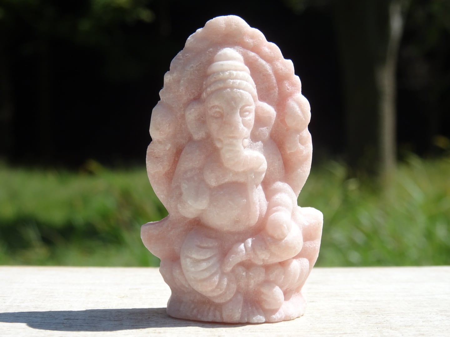 Love Ganesha、ガネーシャ彫刻fromピンクオパール | 虹石屋