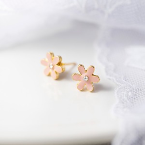 カラーフラワー 小花 ピアス 【10mm】