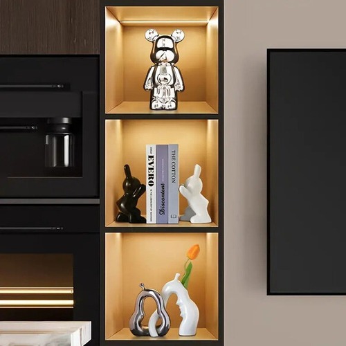 うさぎ ブックエンド ブックスタンド ２個セット 白黒 本棚 収納 書斎 カフェ 装飾 おしゃれ 北欧