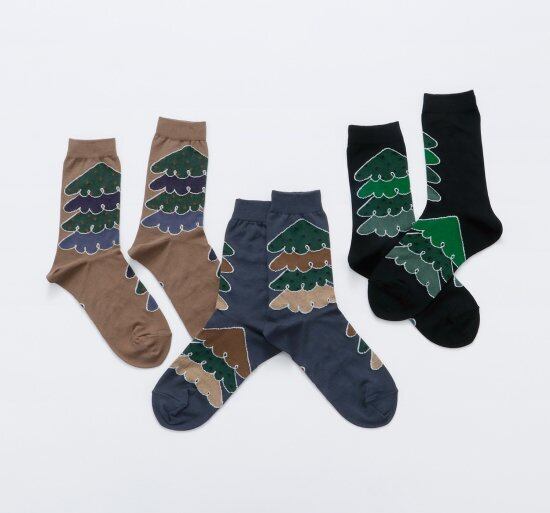 french bull(フレンチブル) / 23252 ツリーソックス / ブラウン・ブルーグレー・ブラック / 23cm~25cm