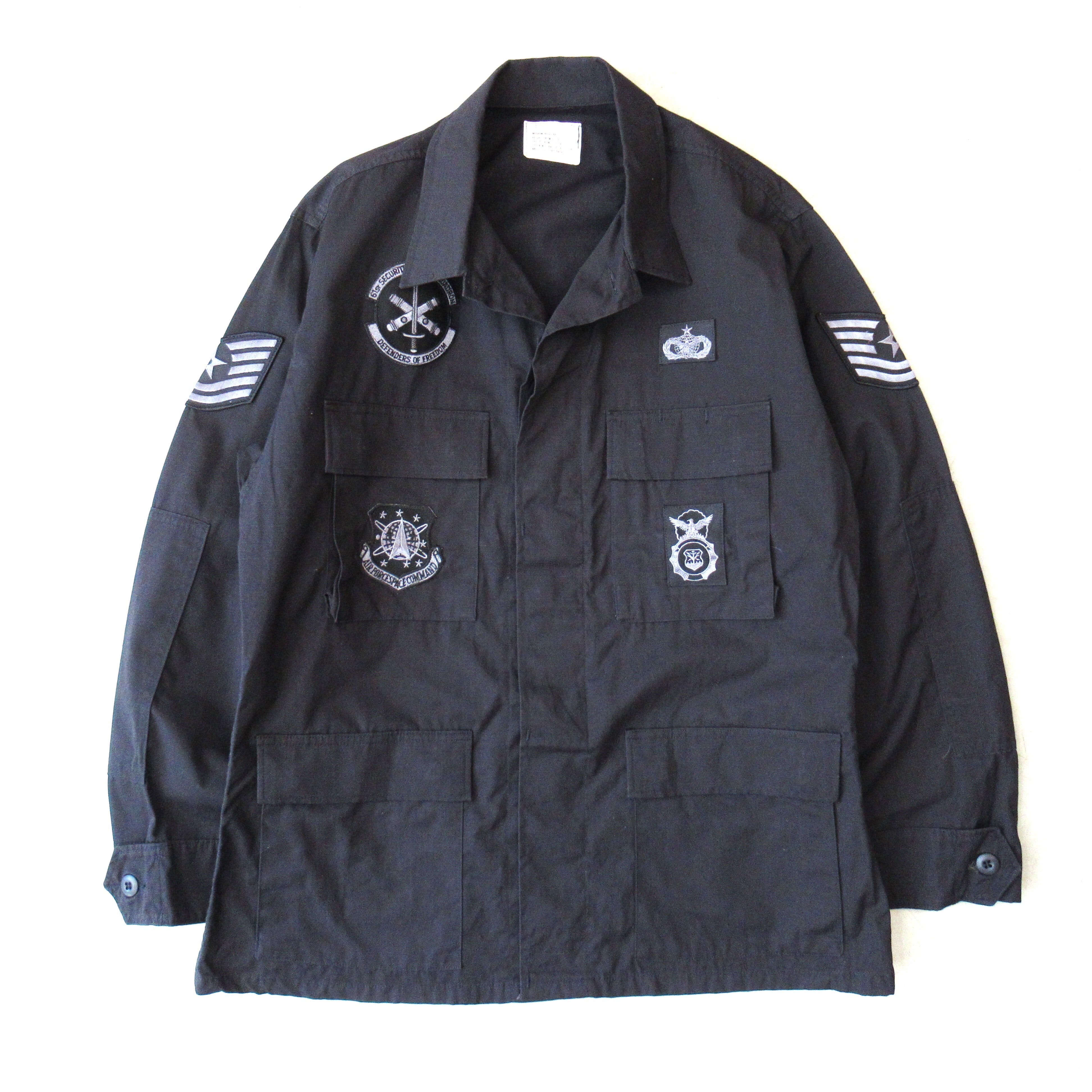 97S U.S.ARMY FullPatch BLACK357 BDU Jacket【MEDIUM-REG】 | drop by