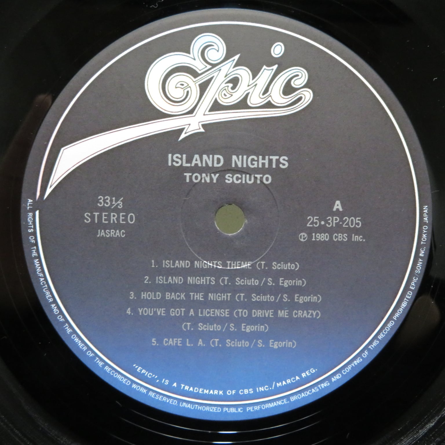 Tony Sciuto / Island Nights [25-3P-205] - 画像3