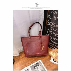 トートバッグ ワインレッド 大容量 A4サイズ対応 通勤通学 ビジネス