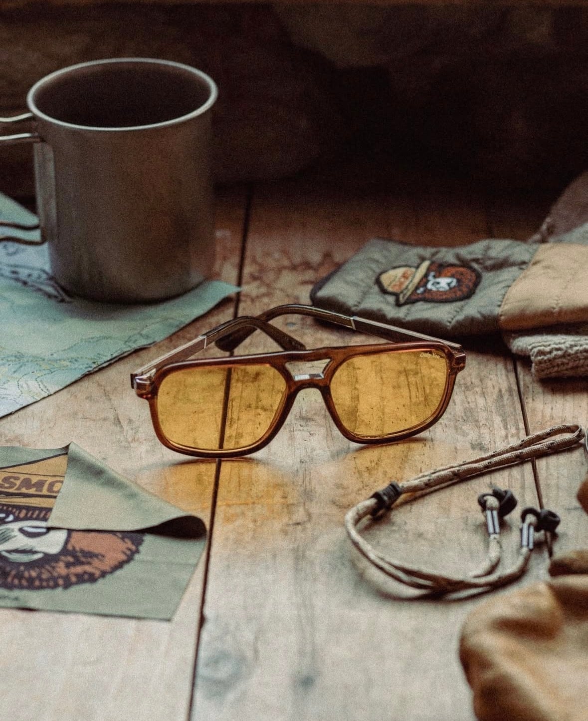 Smokey Bear Sunglasses by Shwood Camp Eyewear Glacier