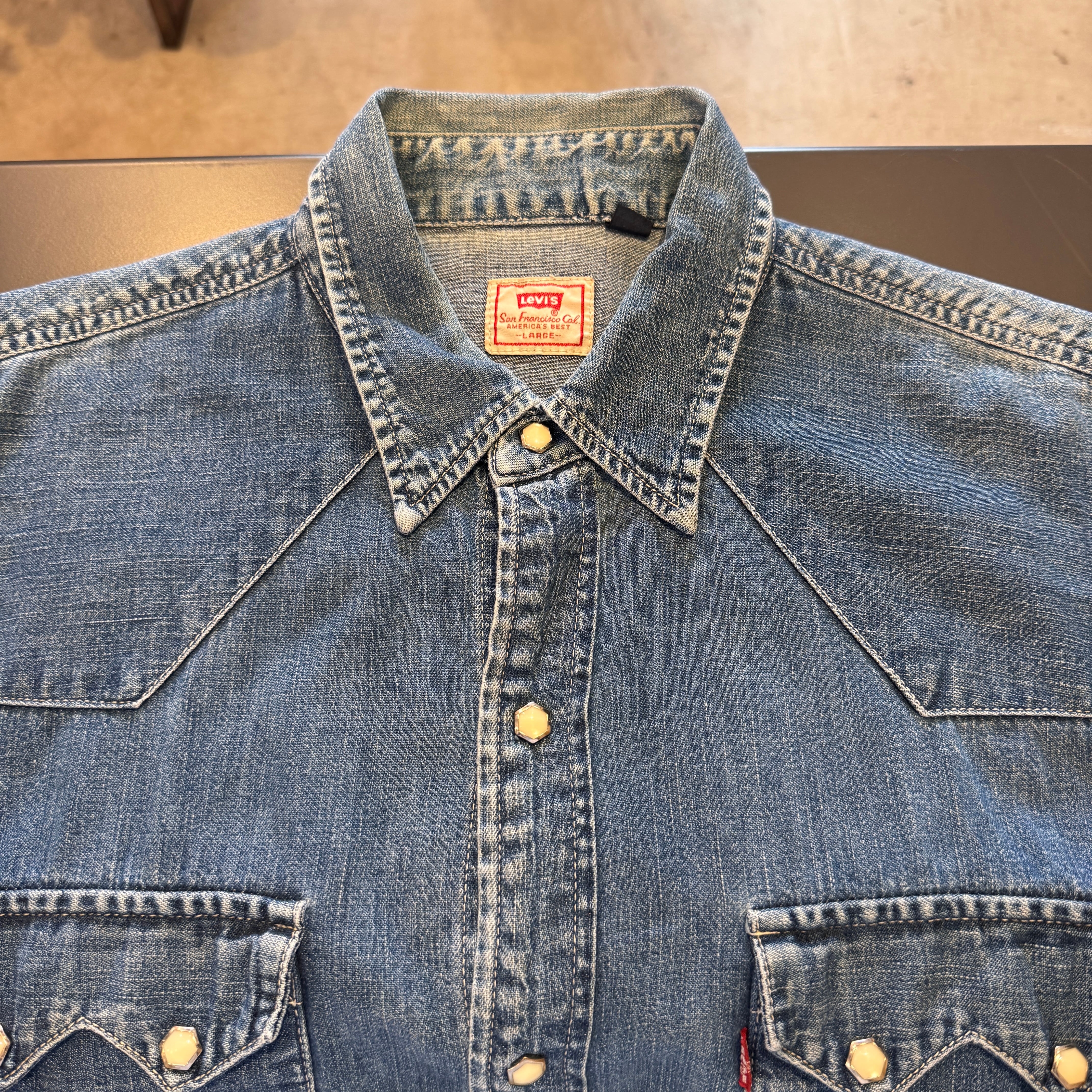 Ⓚ1990s LEVI'S DENIM WESTERN SHIRT | safarionline