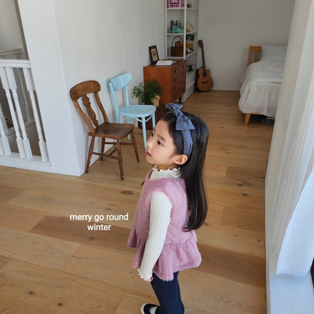 [merry go round] mink far vest