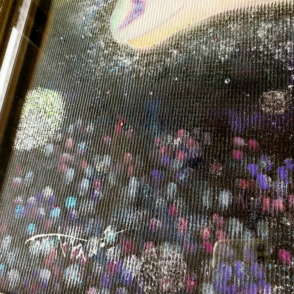 一点物原画》馬の絵【幸運を運ぶ白馬】ヒーリングアート エネルギーの