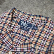 POLO RALPH LAUREN ADAMS check open collar shirt
