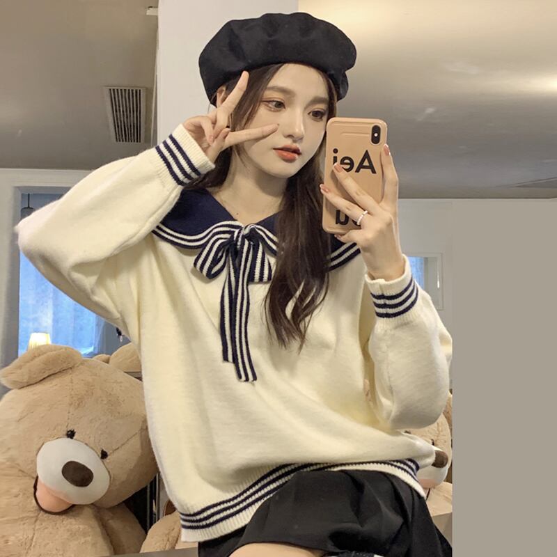 スタイルネイビーセーター オータムウィンターホワイト スプリング 春物 秋物 冬物 スーパーモール79377922098