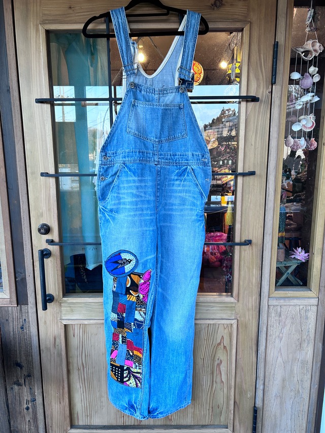 アフリカンパッチワークサロペット