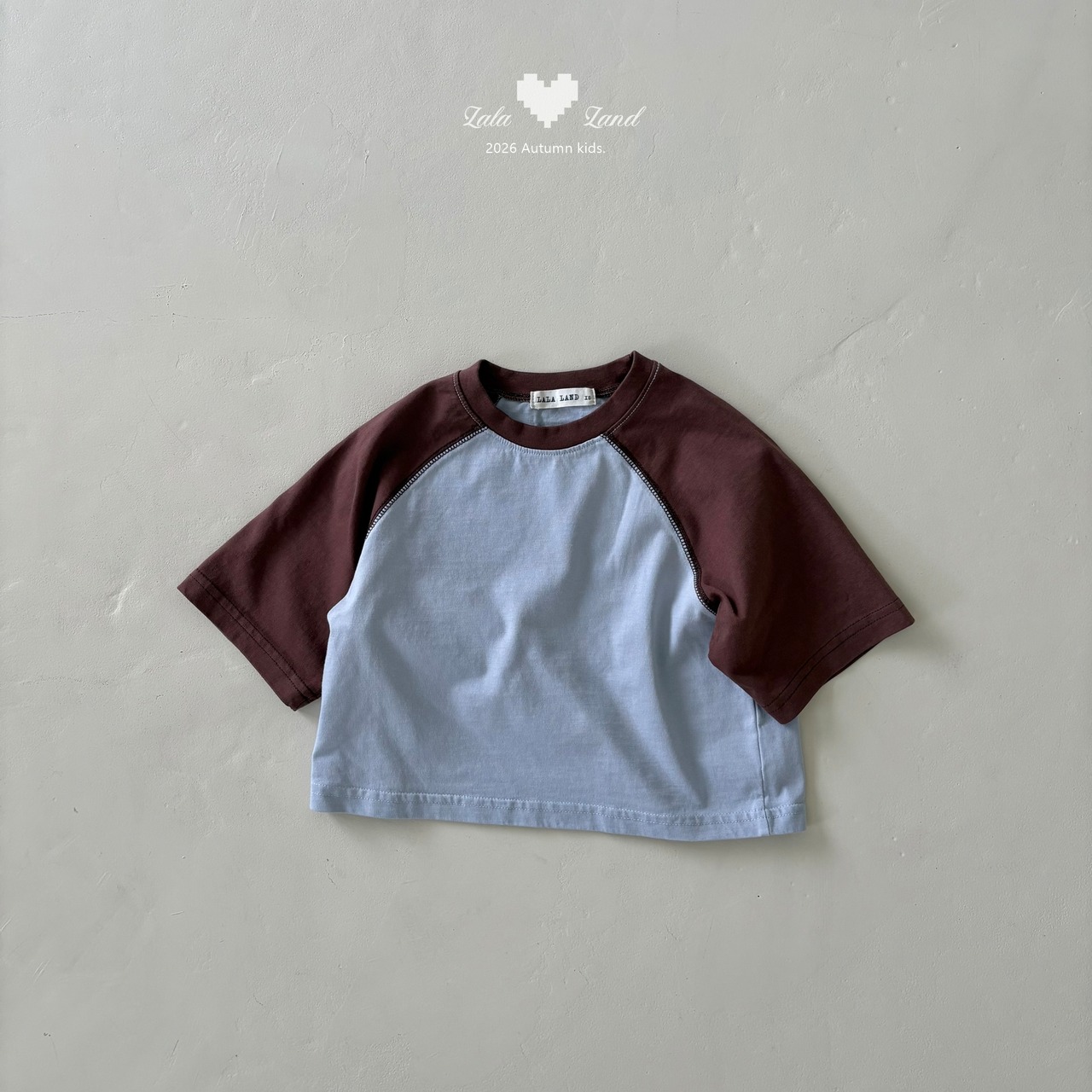 韓国子供服 / LALALAND / 26Autumn / ラテ ラグラン Tシャツ / 秋服 / キッズ *XS~XL*