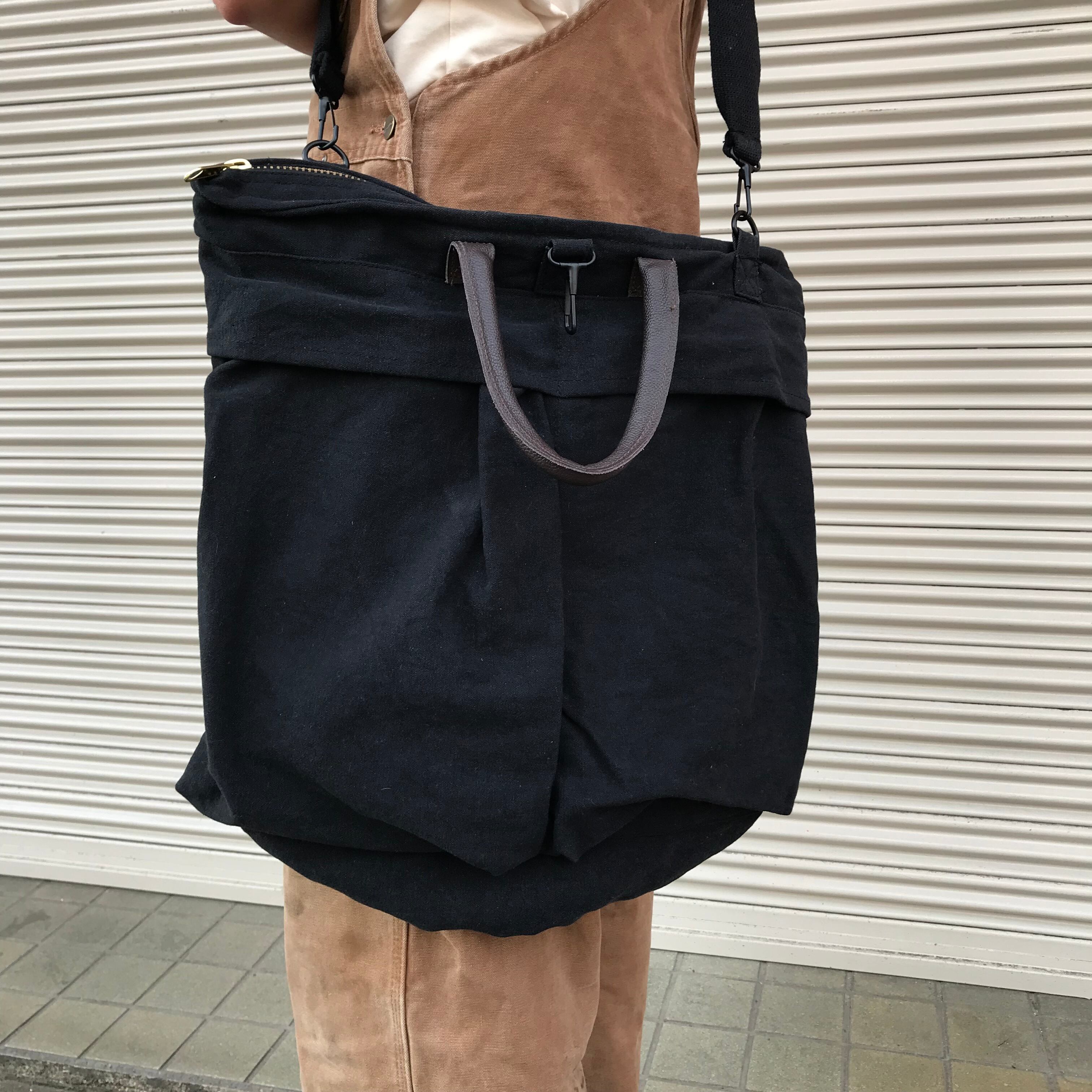 ミリタリーアメリカ軍ヘルメットバッグブラック黒ビンテージ