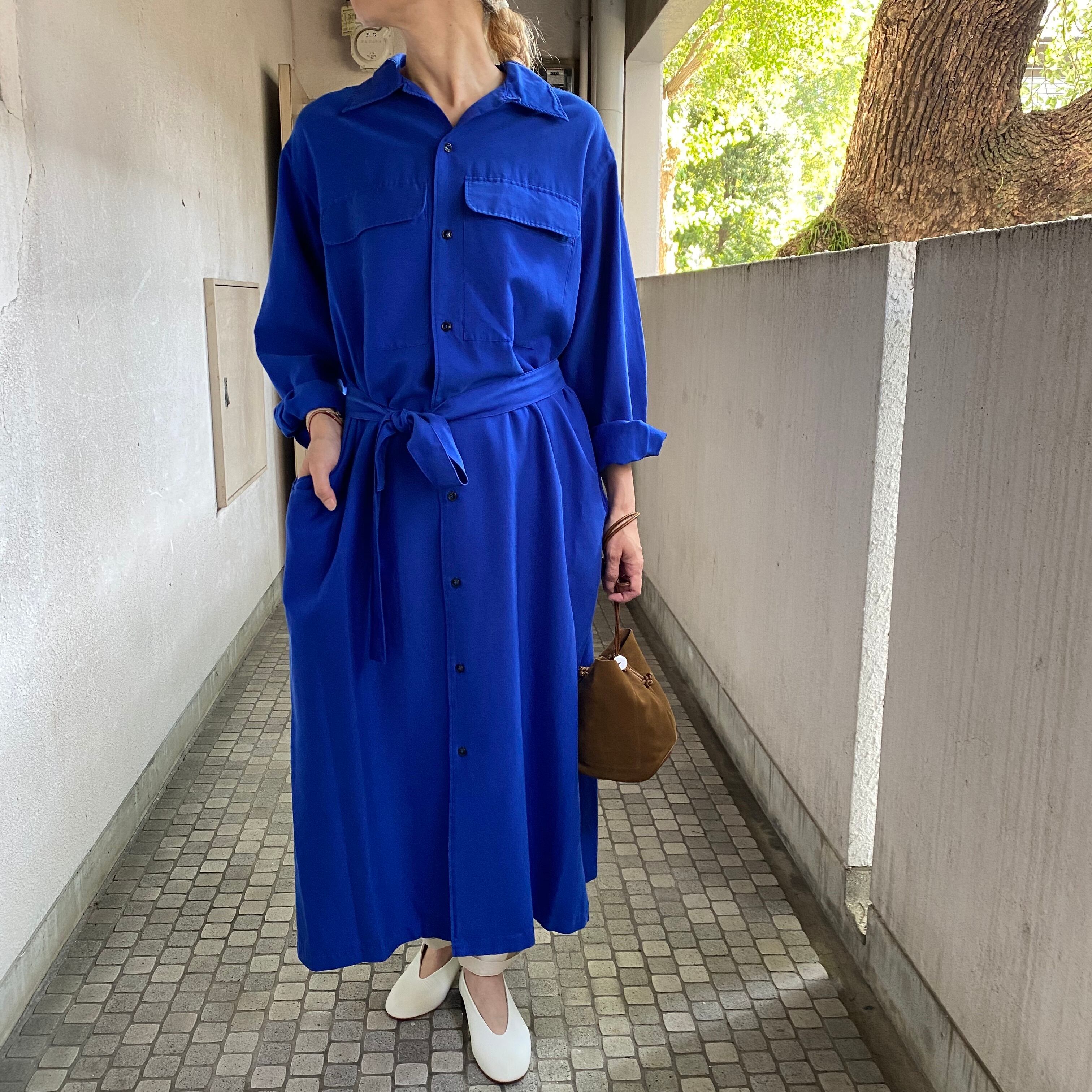 royal blue shirt dress