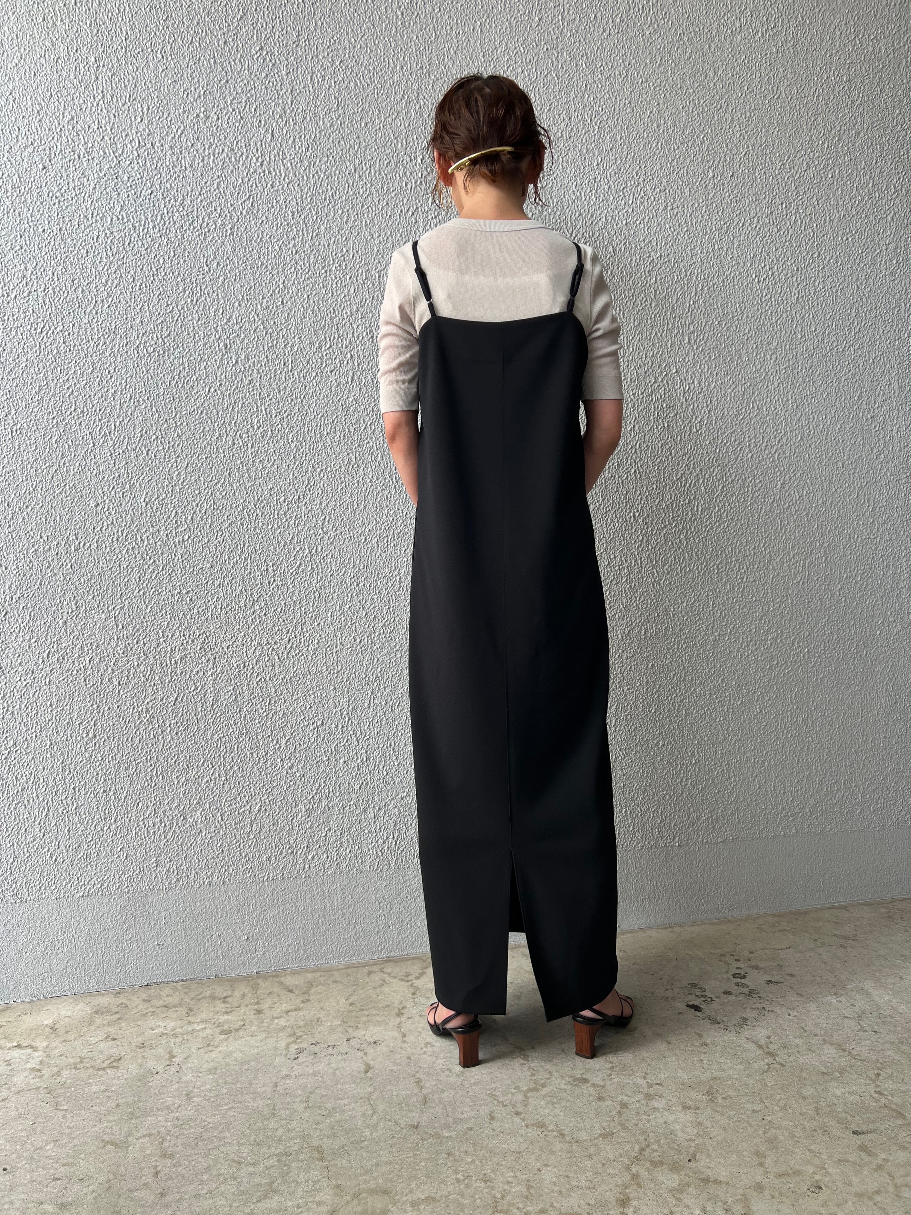 【PASSIONE】バックスリット入りストレッチキャミワンピ　5316114