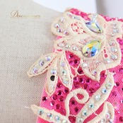 社交ダンス 衣装 スタンダード ドレス ワンピース スタンダードドレス ピンク デモ 競技 ダンス パーティ 発表会 綺麗 高級感 かわいい 明るい ピンク系 豪華 おしゃれ フォーマル 華やか