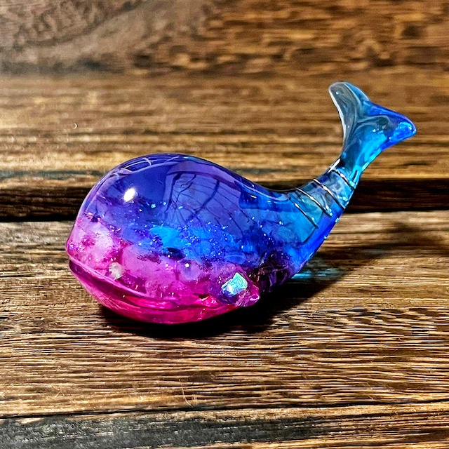 碧のクジラ オルゴナイト ローズクォーツ＆アメジスト [173]