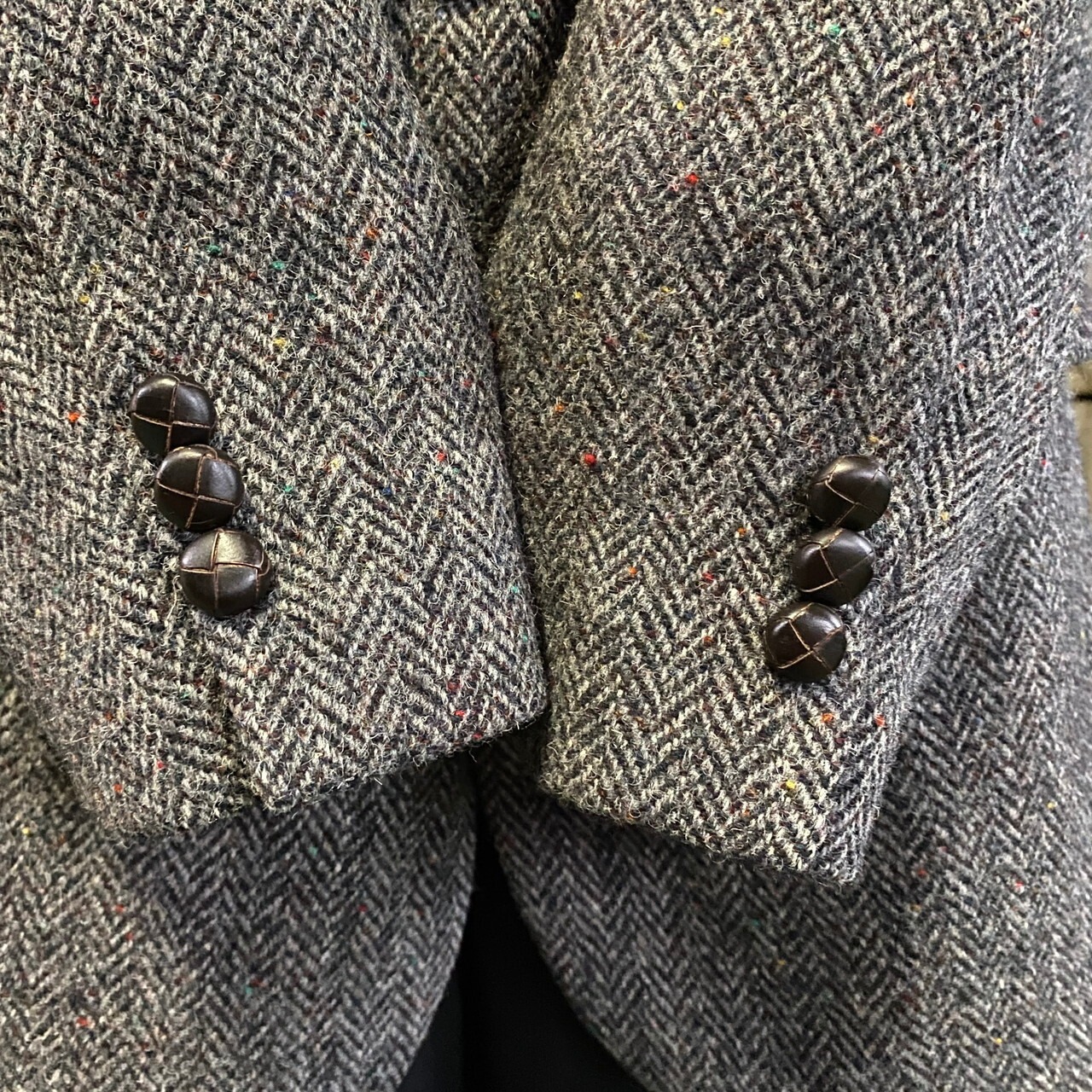 80〜90年代 HARRIS TWEED ハリスツイード ウールテーラードジャケット 