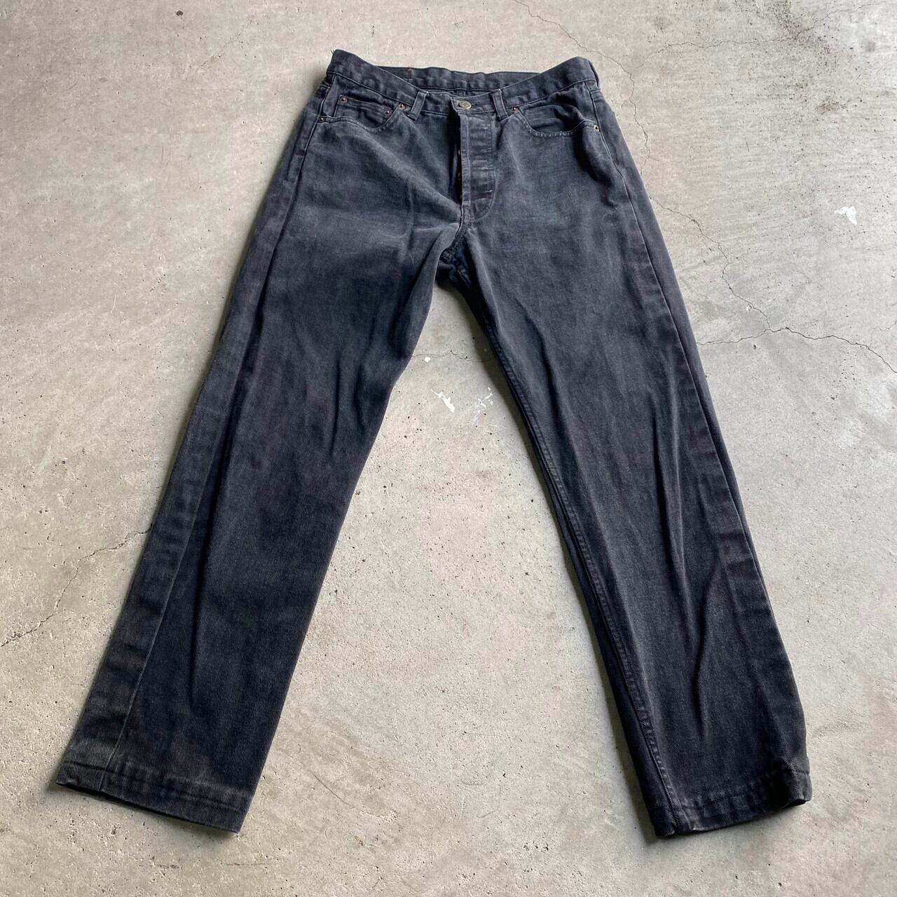 90年代 USA製 Levi's リーバイス 501 ストレート 後染め ブラックデニムパンツ メンズW31 古着 90S ビンテージ ヴィンテージ  黒 【デニムパンツ】【CS2211-30】【CS2212-30】 | cave 古着屋【公式】古着通販サイト