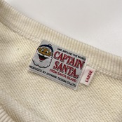 CAPTAIN SANTA キャプテンサンタ プリント スウェット トレーナー シャツ サイズ L /ホワイト/オールド