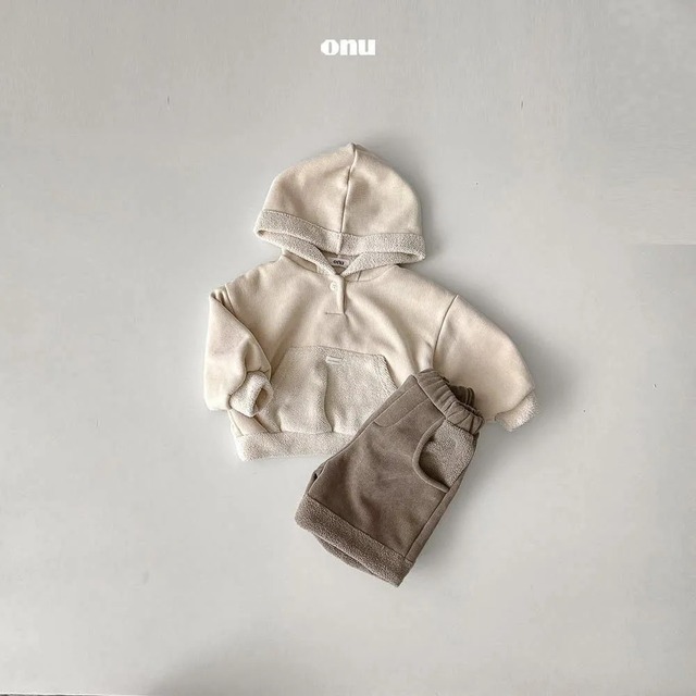 set up着用可能♡【 即納 】2025 AW 冬新作 ONU オヌ 2色展開 ブラッシュフーディ