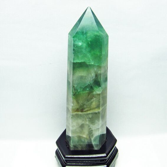 1.7Kg フローライト 蛍石 六角柱 台座付属 152-1365