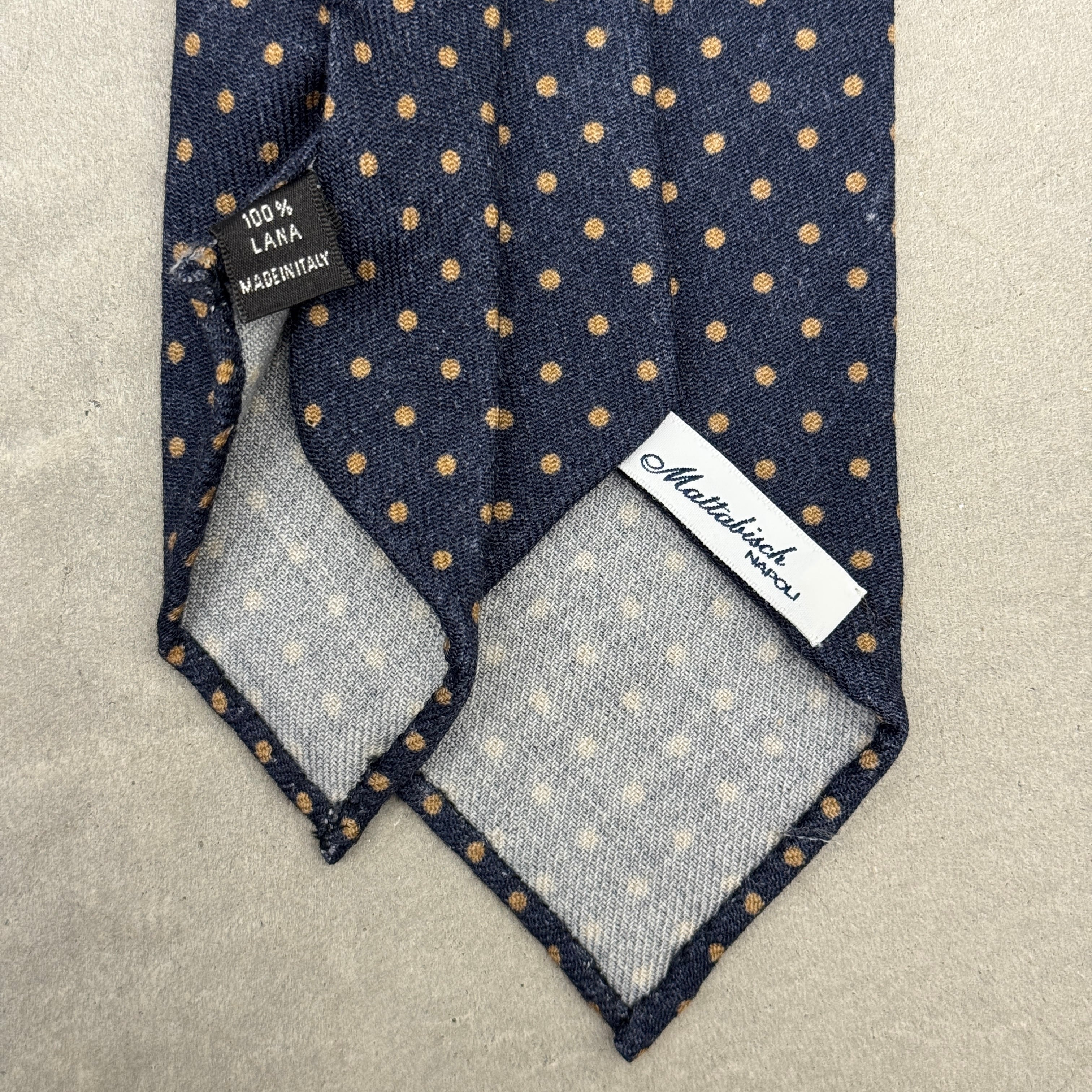 Mattabisch Navy dot tie | ASSET VINTAGE アセットヴィンテージ