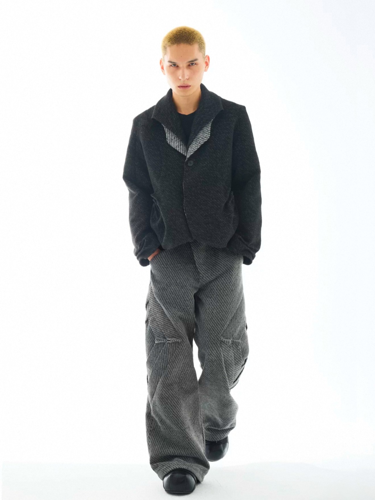 54A0 Deconstructed Draped Waist Jacket