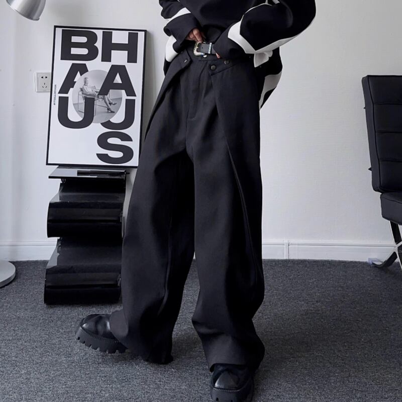 high waist wide leg wrap pants mr0674