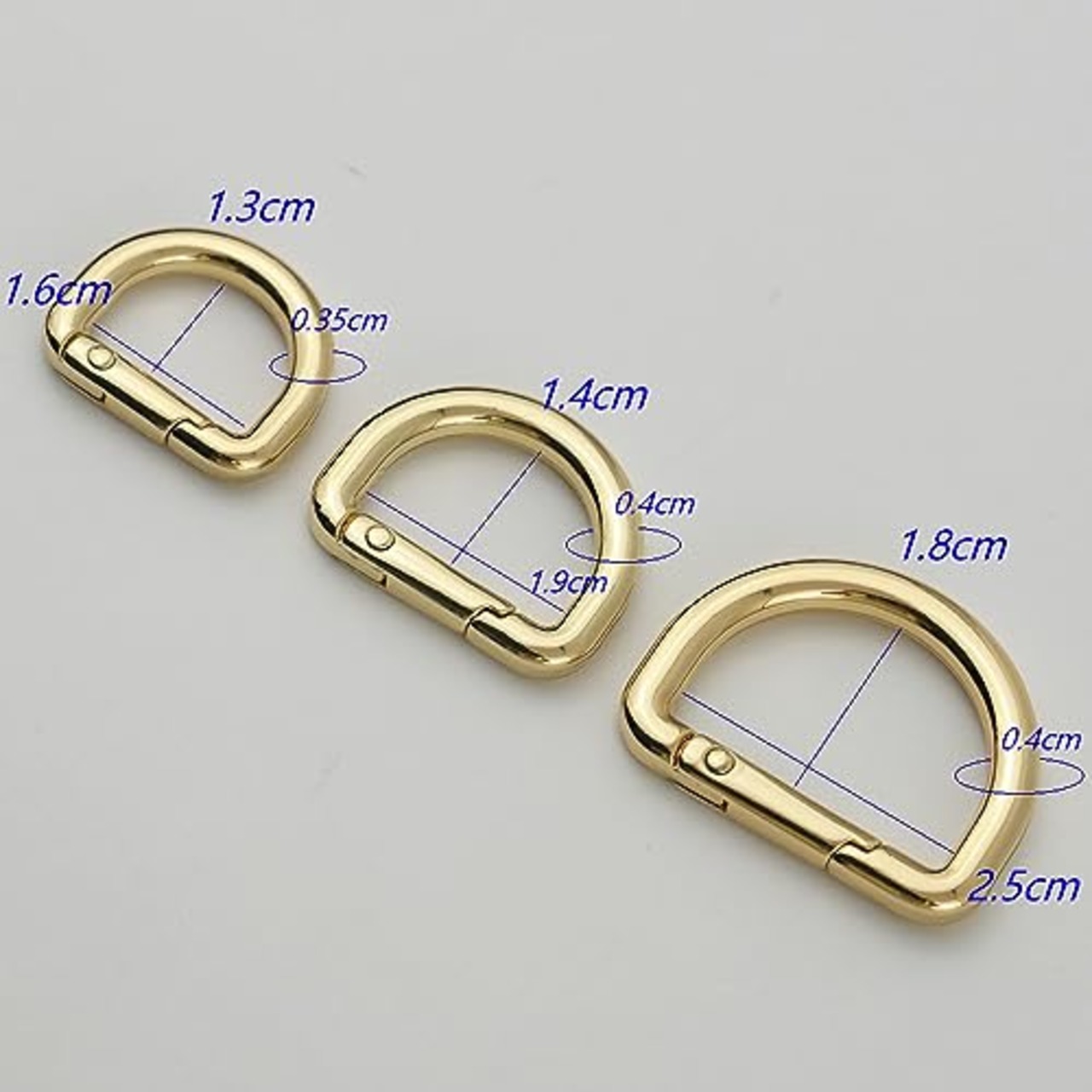 [LMAPUR] 2個入り スプリングフック Dカン バックル D型カン ネジ式 装飾 パーツ 手作り もち手 バッグ 手芸 交換用 金具 DIY 補修 修理 (25mm, ブラック B)