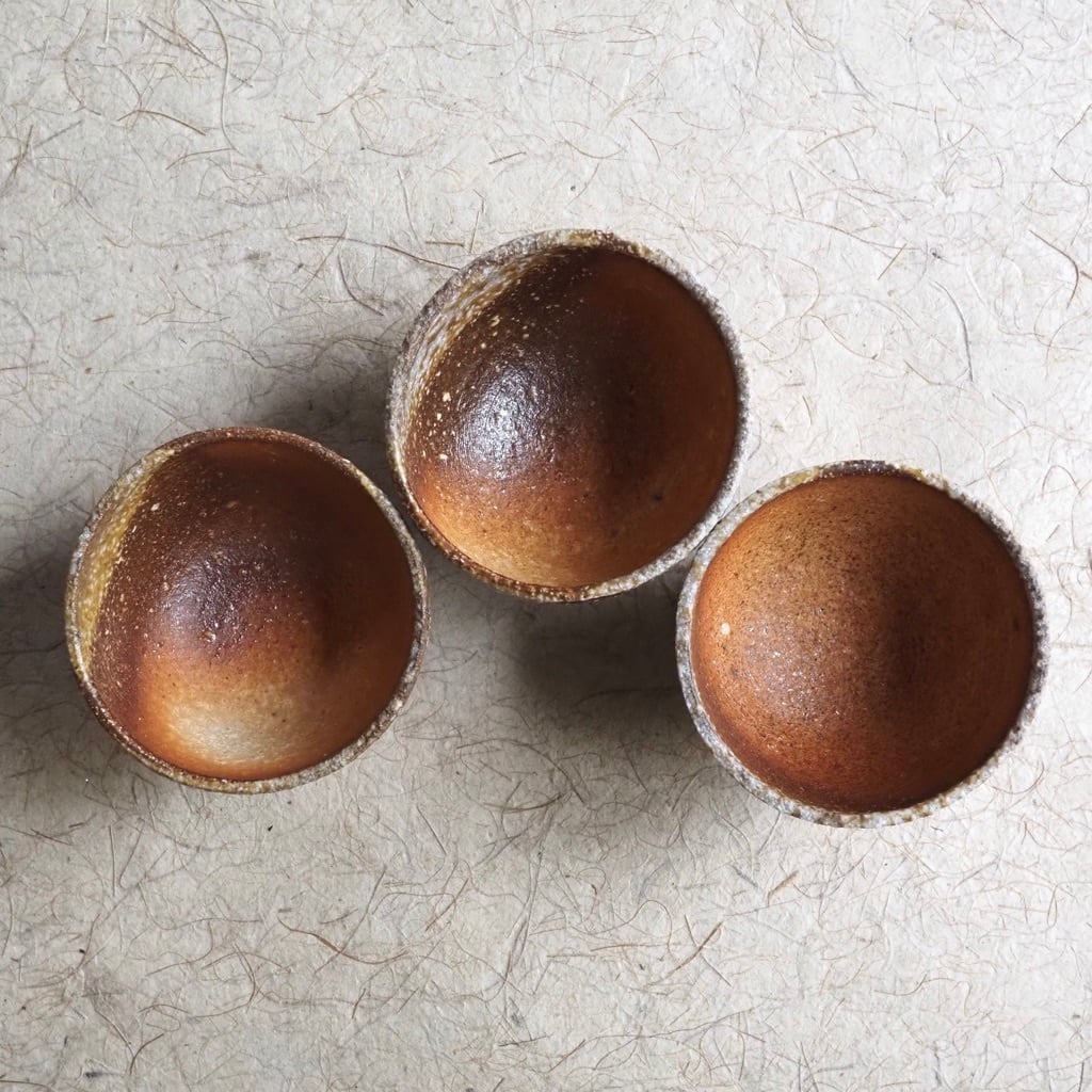 藤本 秀/焼締 茶杯