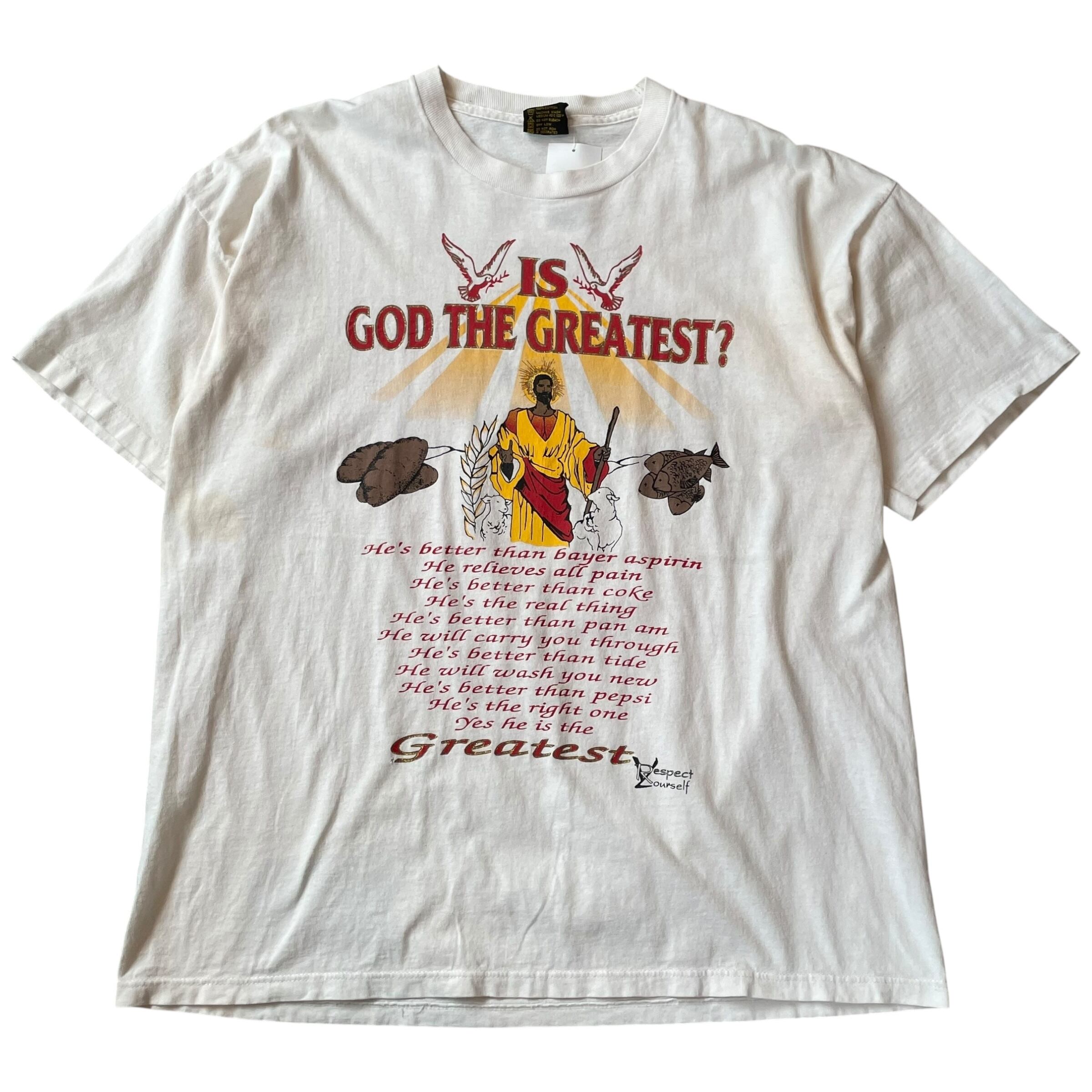 90s Respect ourself "Jesus" "IS GOD THE GREATEST?" T-shirt