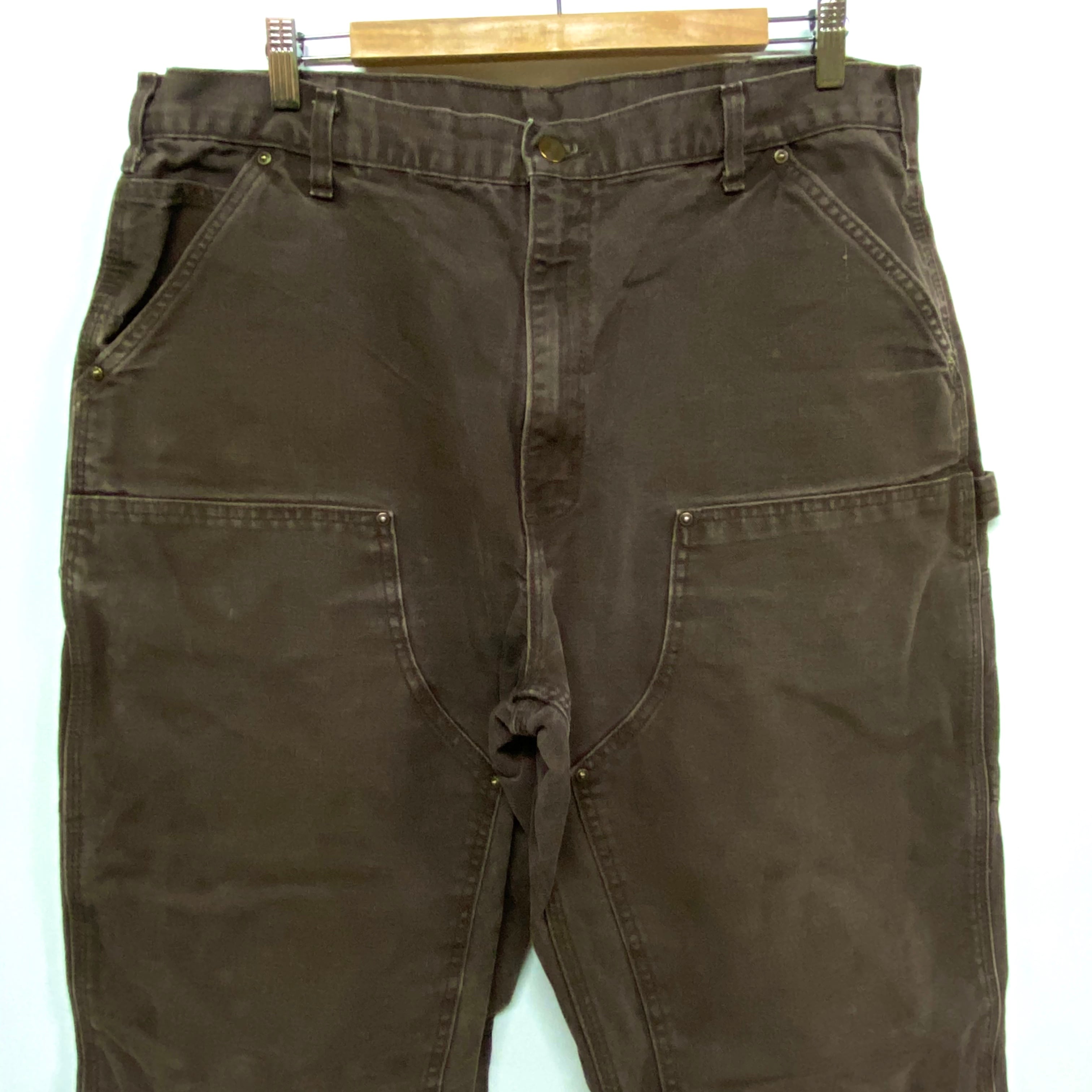 carhartt ダック地 ダブルニー パンツ W38 カーキ 12オンス carhartt ダック地 ダブルニー パンツ W38 カーキ 12オンス Carhartt