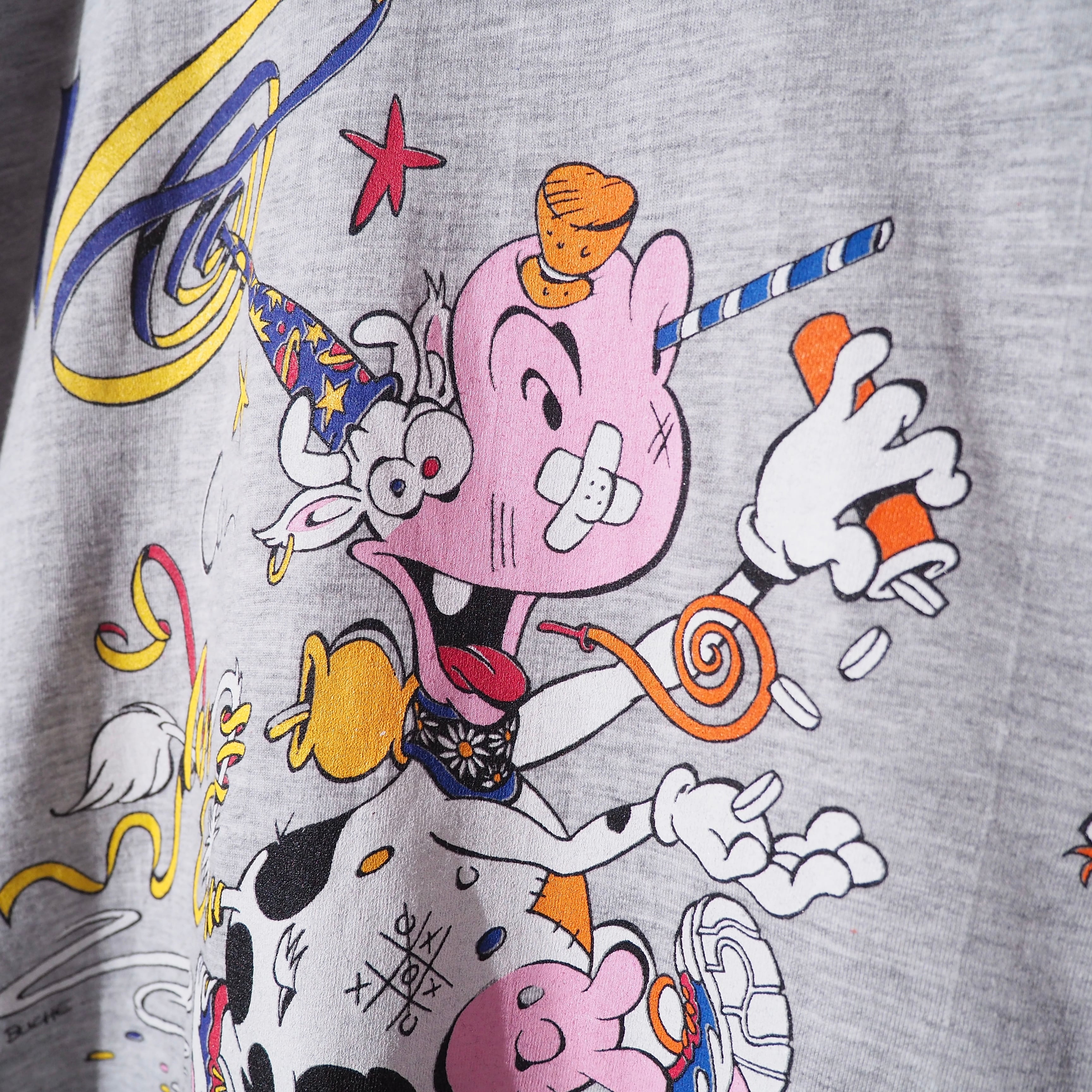 " Happy Millennium 2000!" Animal printed SS Tee